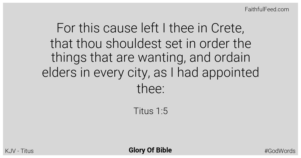 The Bible Chapters from Titus - Kjv
