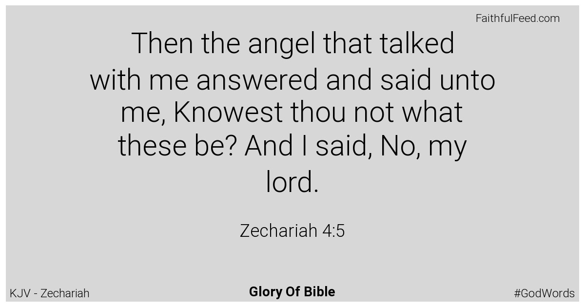 Zechariah 4:5 - Kjv