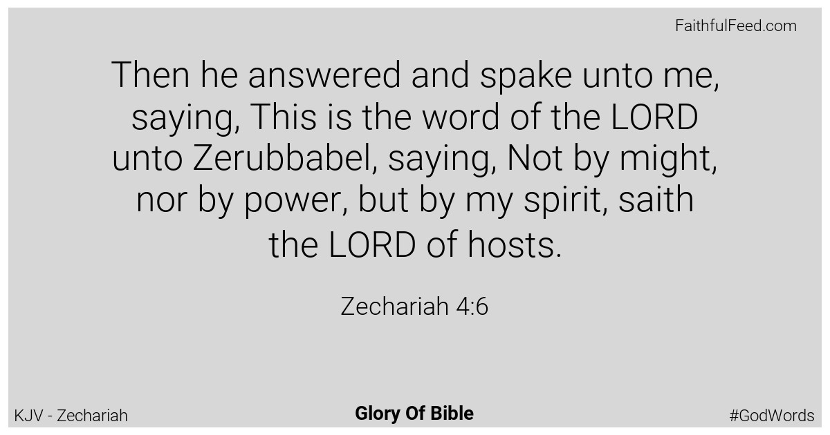 Zechariah 4:6 - Kjv