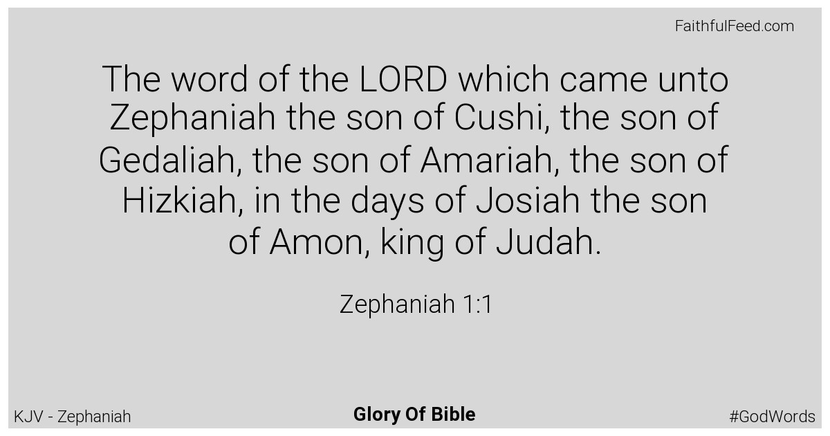 Zephaniah 1:1 - Kjv