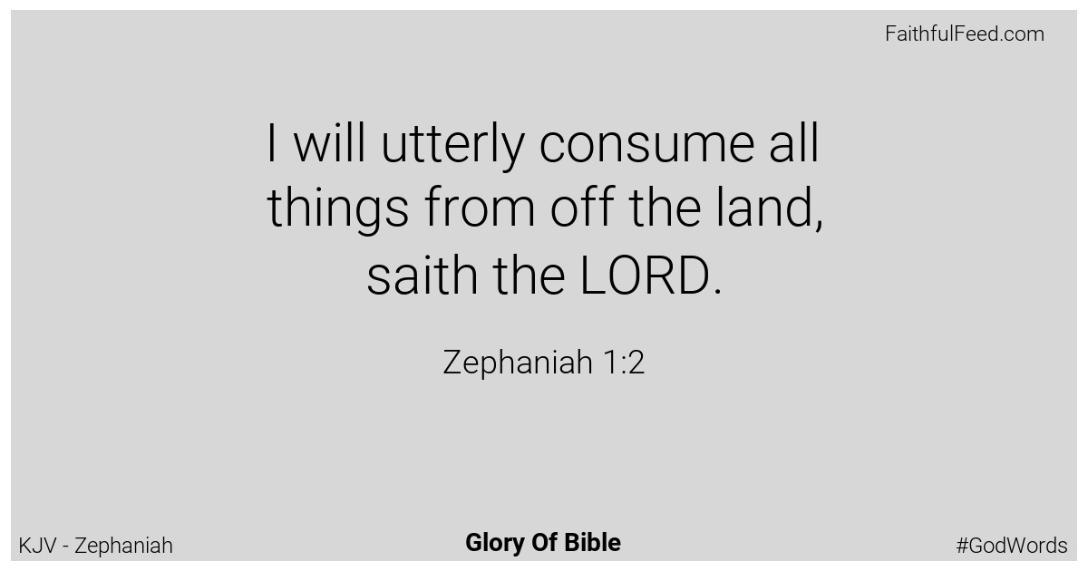 Zephaniah 1:2 - Kjv