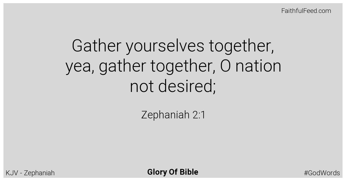 Zephaniah 2:1 - Kjv