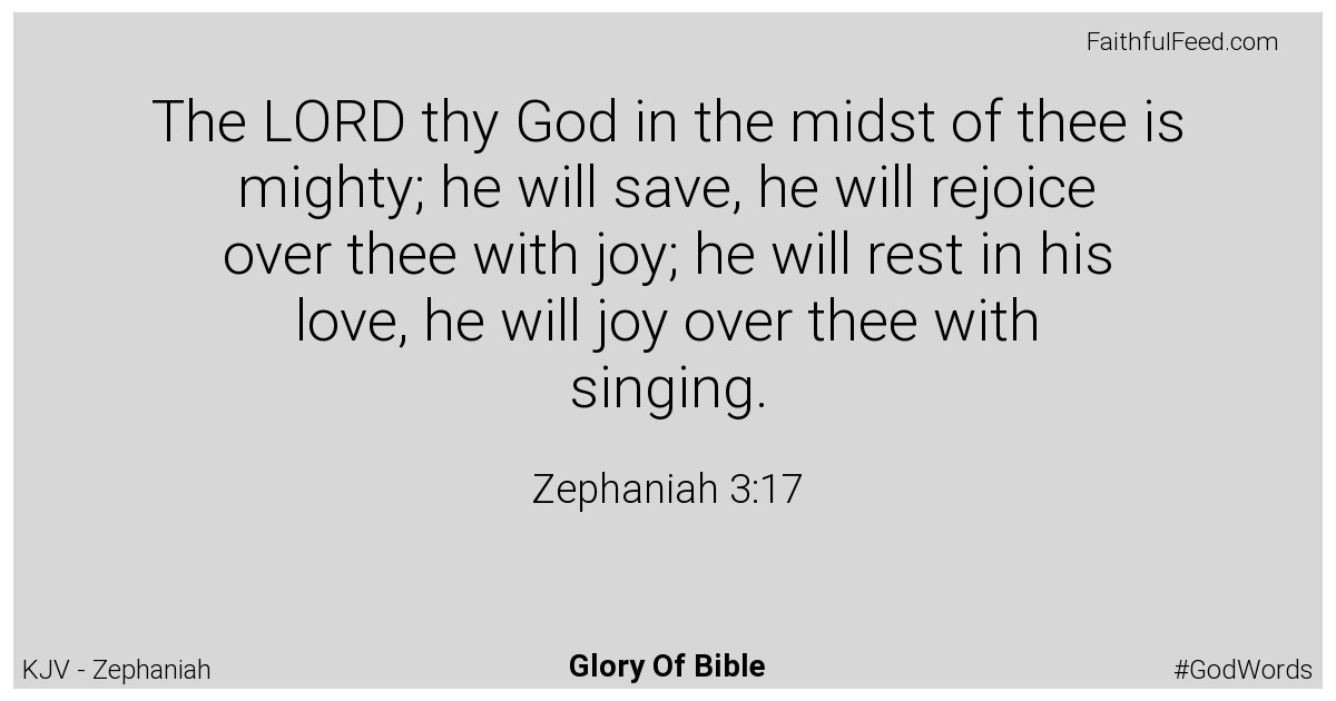 Zephaniah 3:17 - Kjv