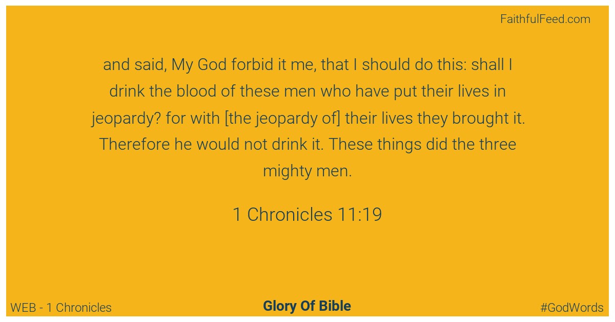 1-chronicles 11:19 - Web