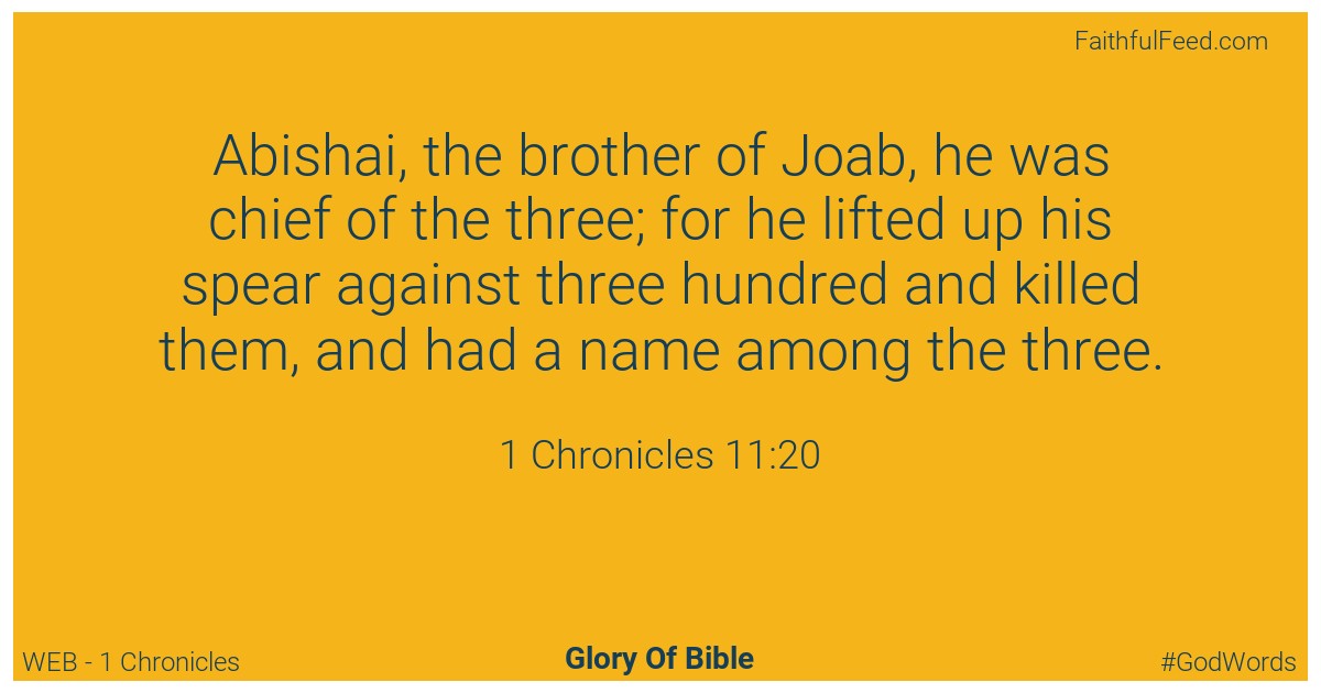 1-chronicles 11:20 - Web