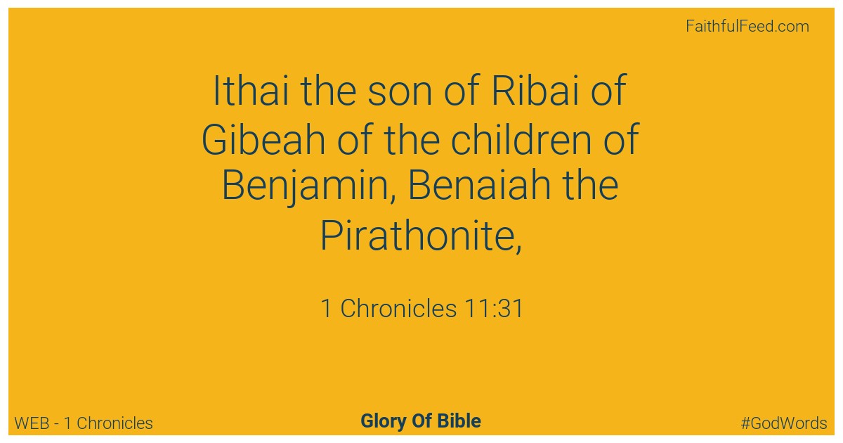 1-chronicles 11:31 - Web