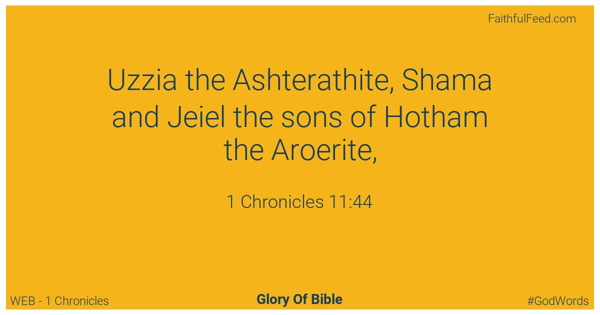 1-chronicles 11:44 - Web