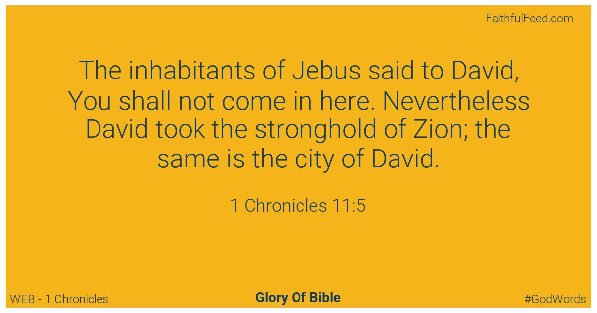 1-chronicles 11:5 - Web