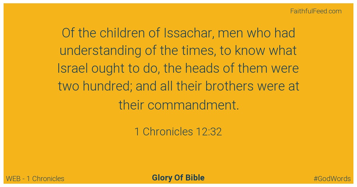 1-chronicles 12:32 - Web