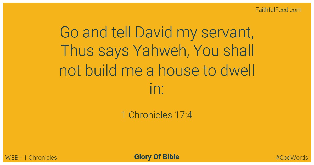 1-chronicles 17:4 - Web