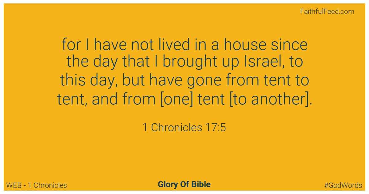 1-chronicles 17:5 - Web