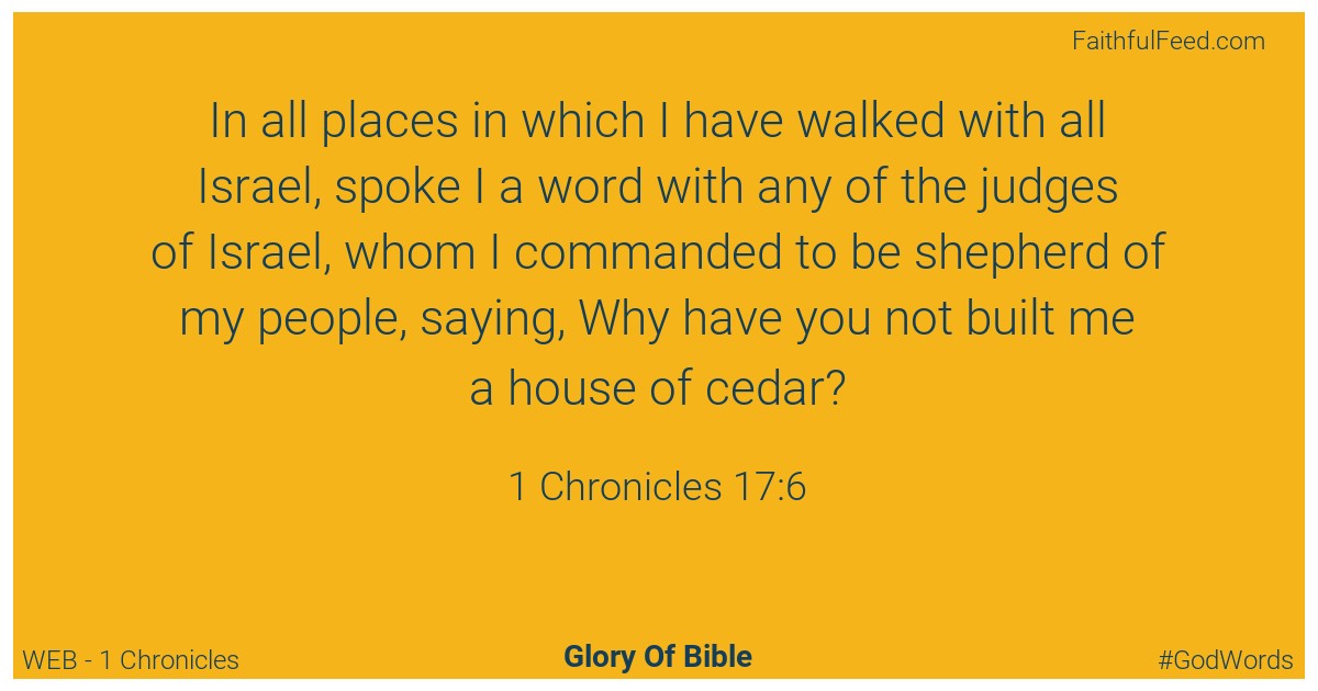 1-chronicles 17:6 - Web