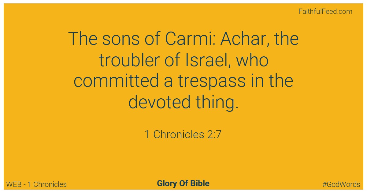 1-chronicles 2:7 - Web