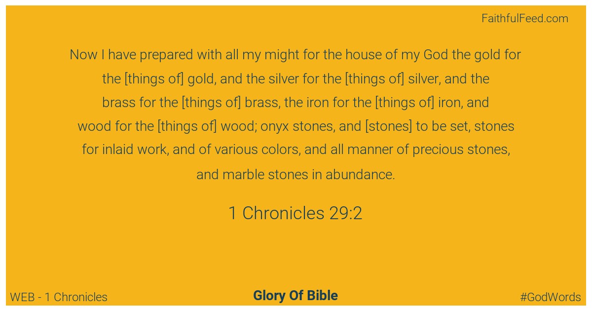 1-chronicles 29:2 - Web