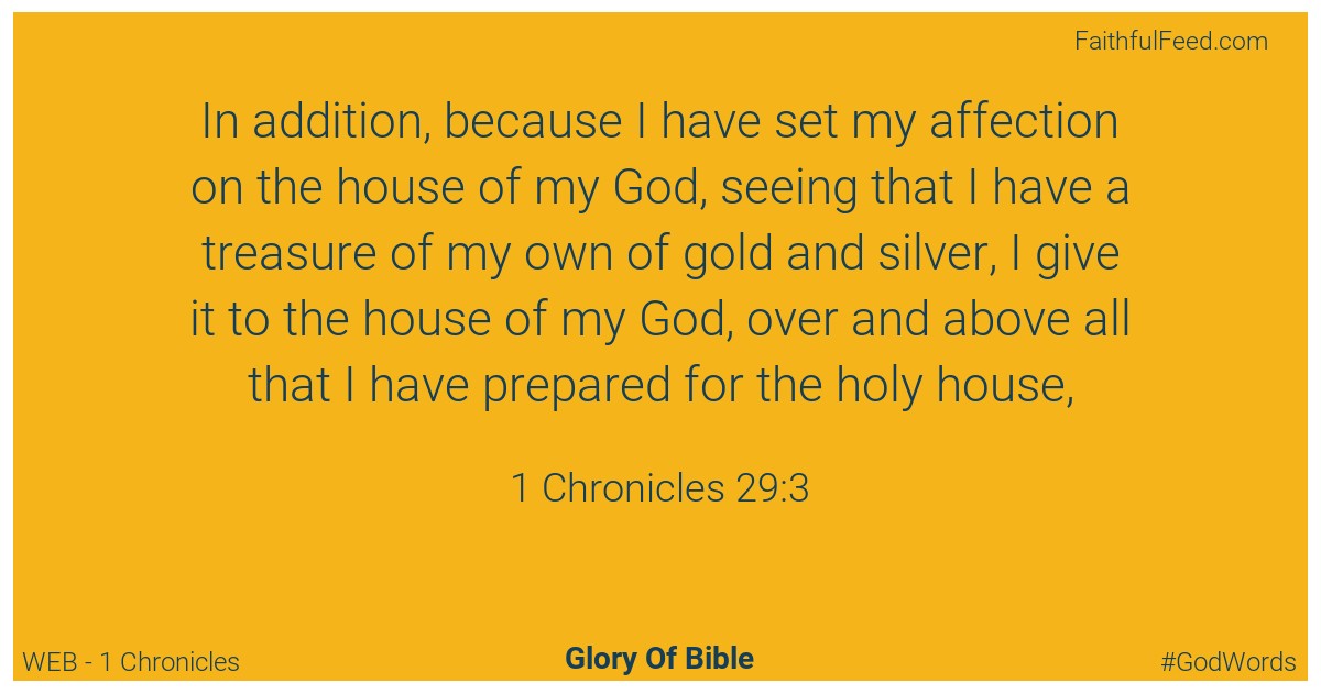 1-chronicles 29:3 - Web