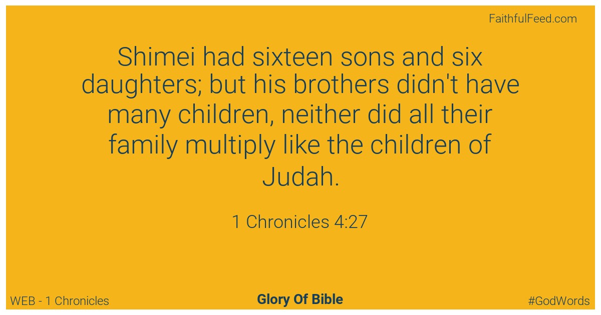 1-chronicles 4:27 - Web