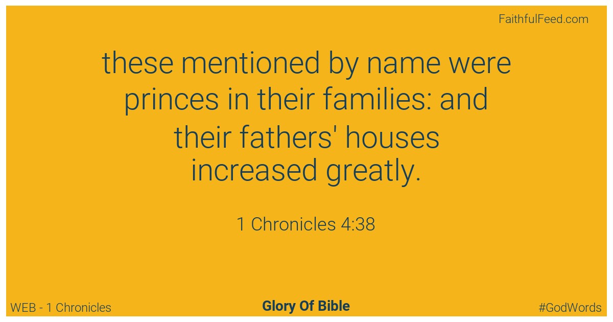 1-chronicles 4:38 - Web