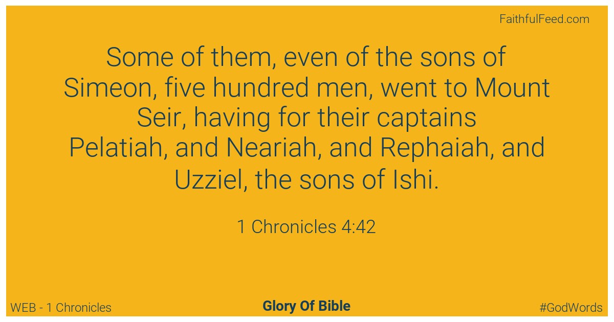 1-chronicles 4:42 - Web