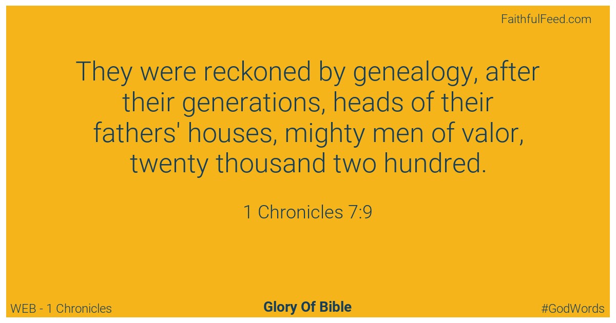 1-chronicles 7:9 - Web