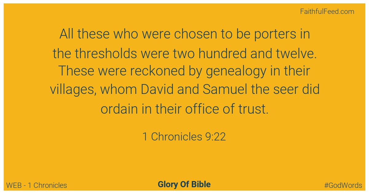 1-chronicles 9:22 - Web