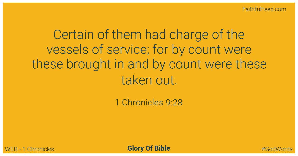 1-chronicles 9:28 - Web