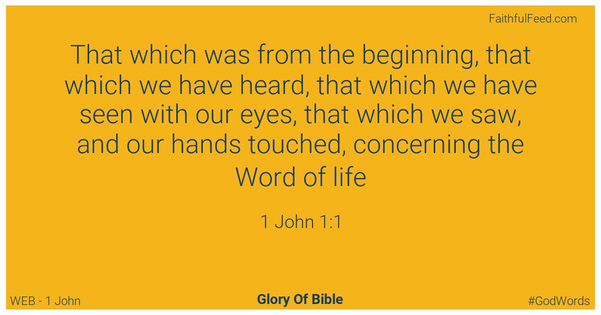 1-john 1:1 - Web