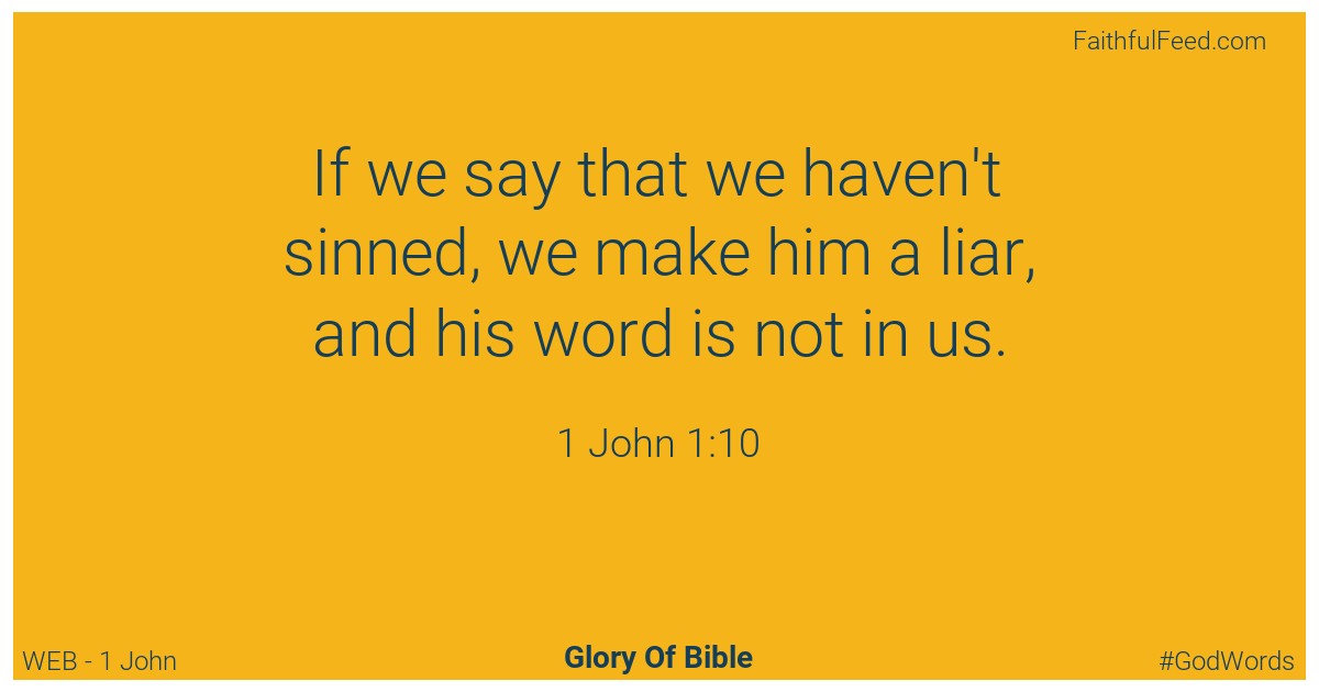 1-john 1:10 - Web