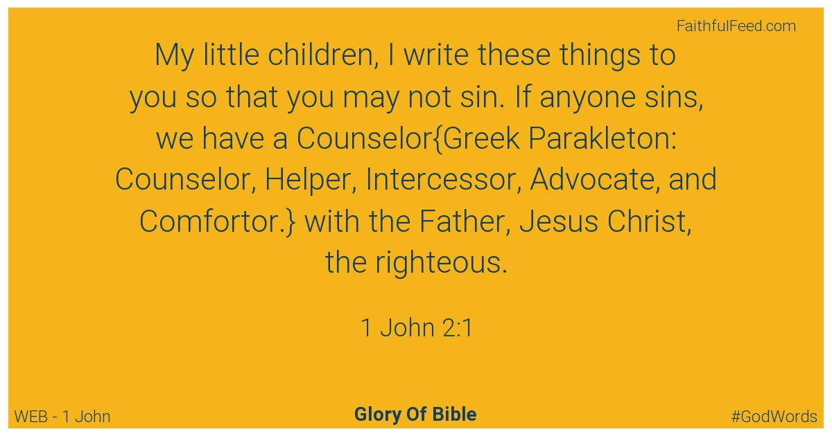 1-john 2:1 - Web