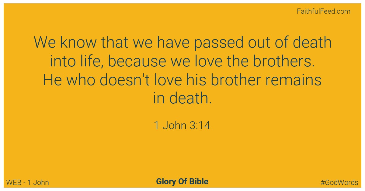 1-john 3:14 - Web