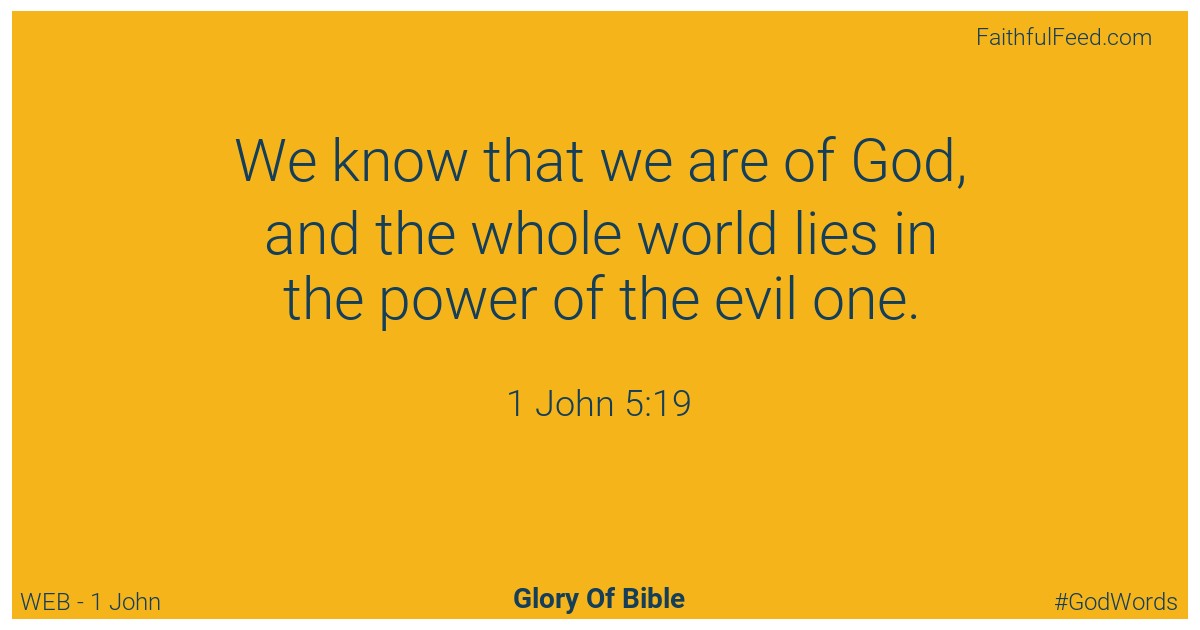 1-john 5:19 - Web