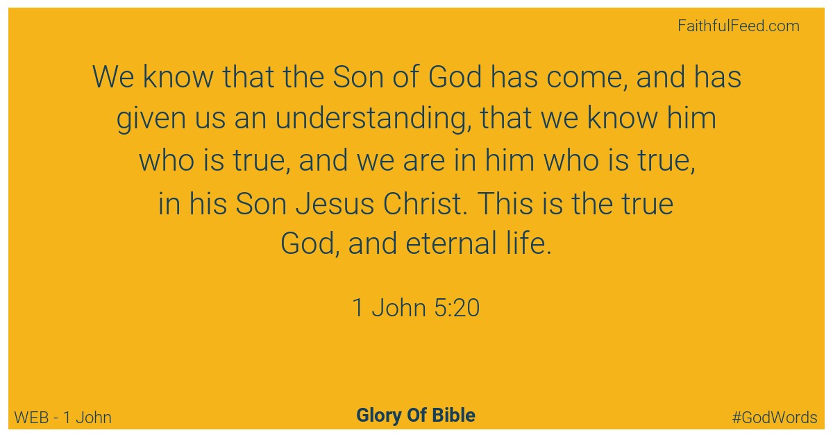 1-john 5:20 - Web