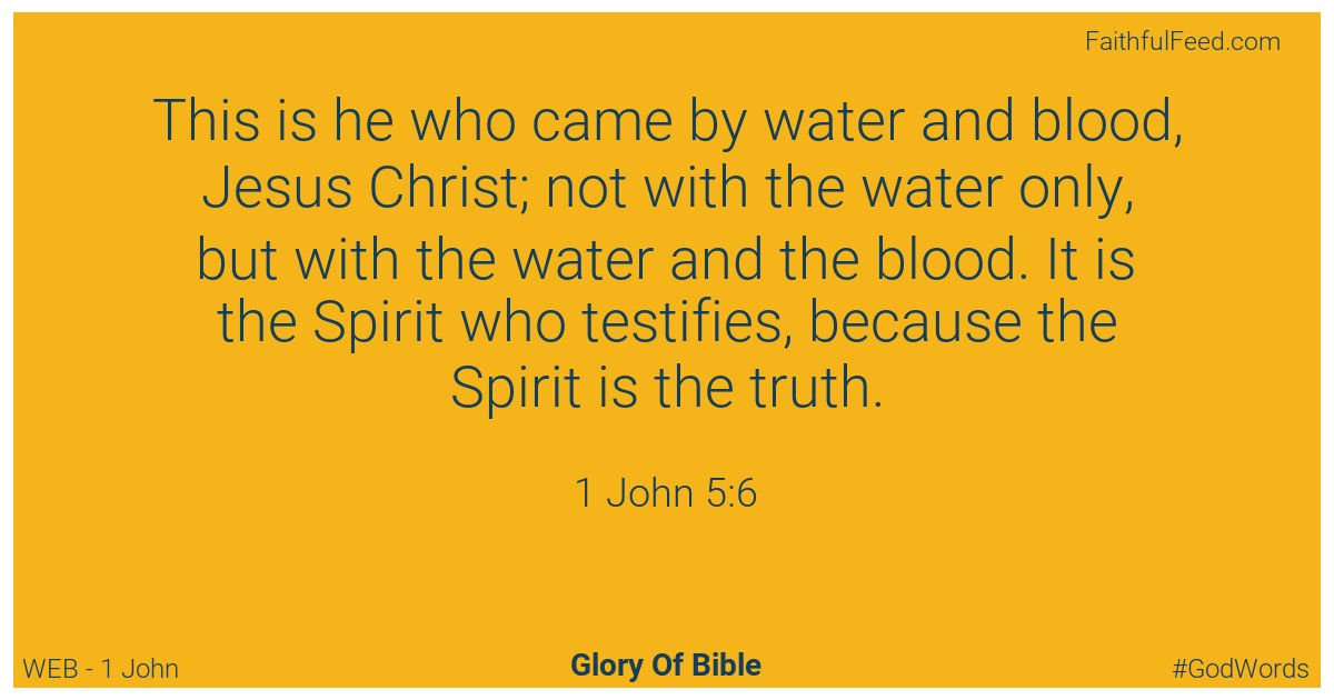 1-john 5:6 - Web