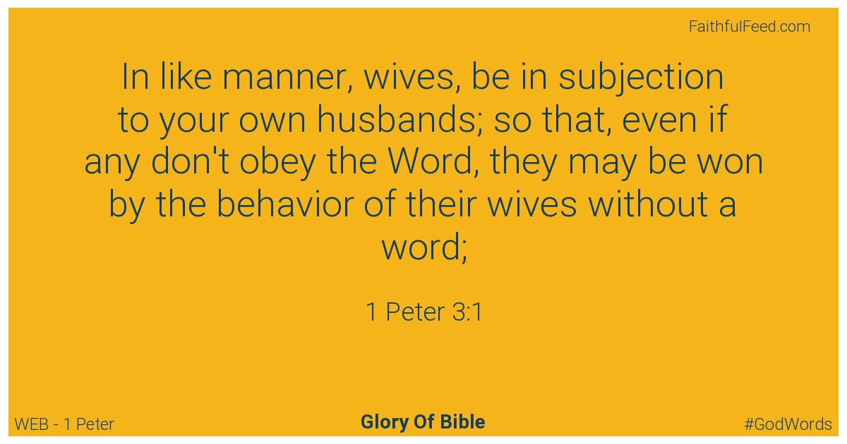 The Bible Verses from 1-peter Chapter 3 - Web
