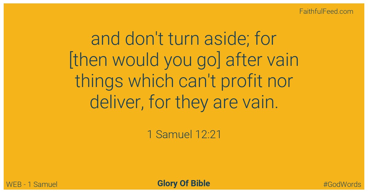 1-samuel 12:21 - Web