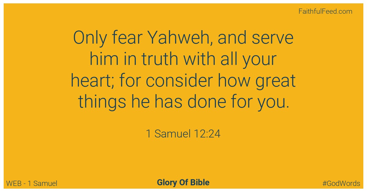 1-samuel 12:24 - Web