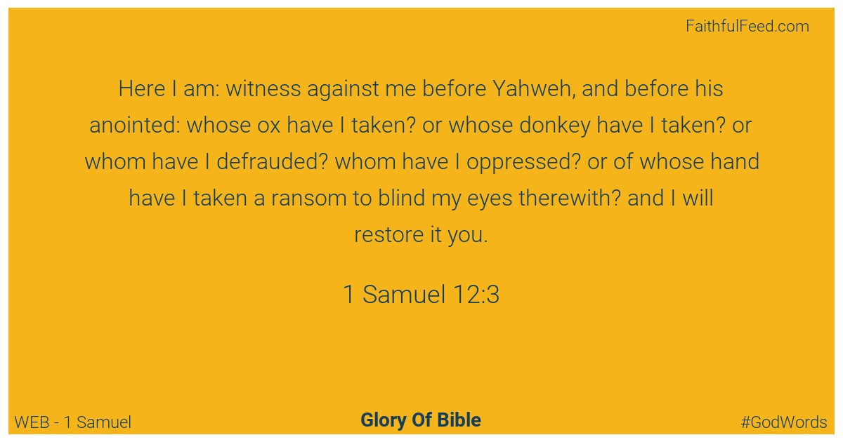 1-samuel 12:3 - Web