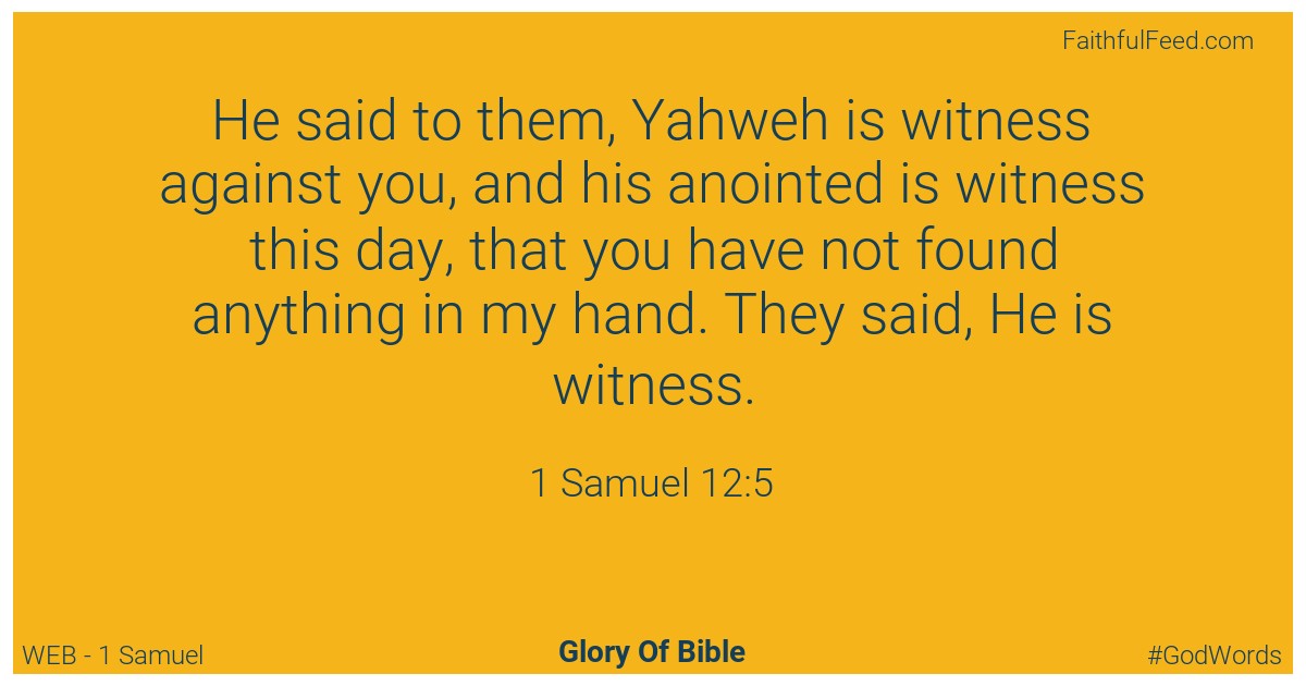 1-samuel 12:5 - Web