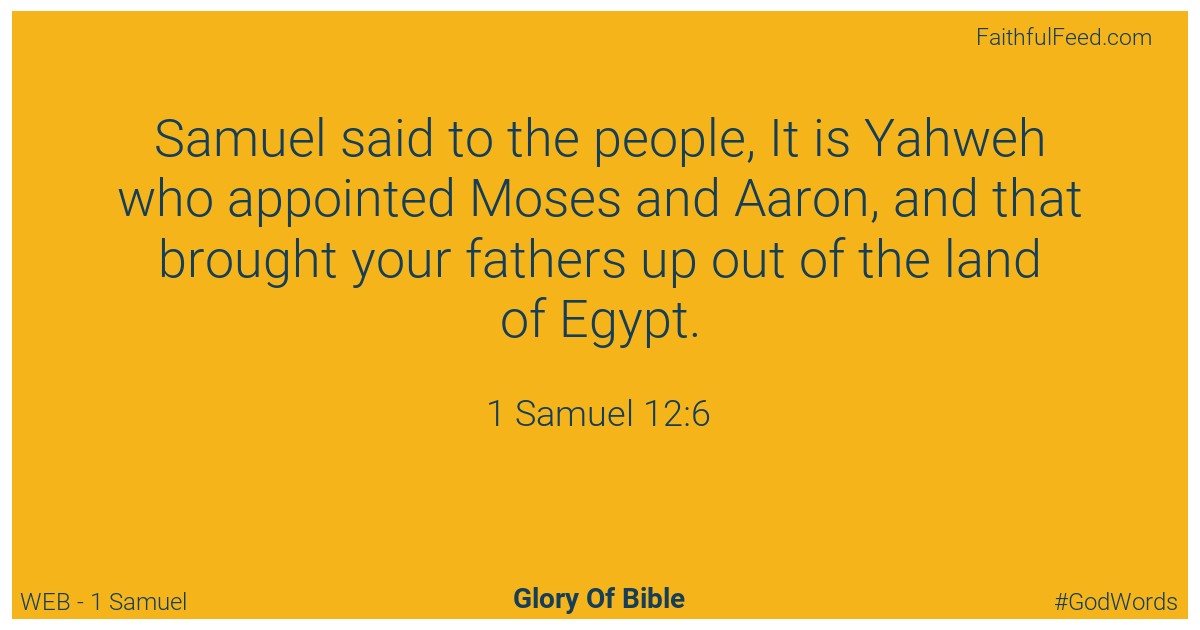 1-samuel 12:6 - Web