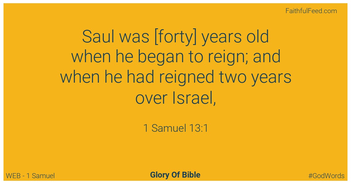 1-samuel 13:1 - Web