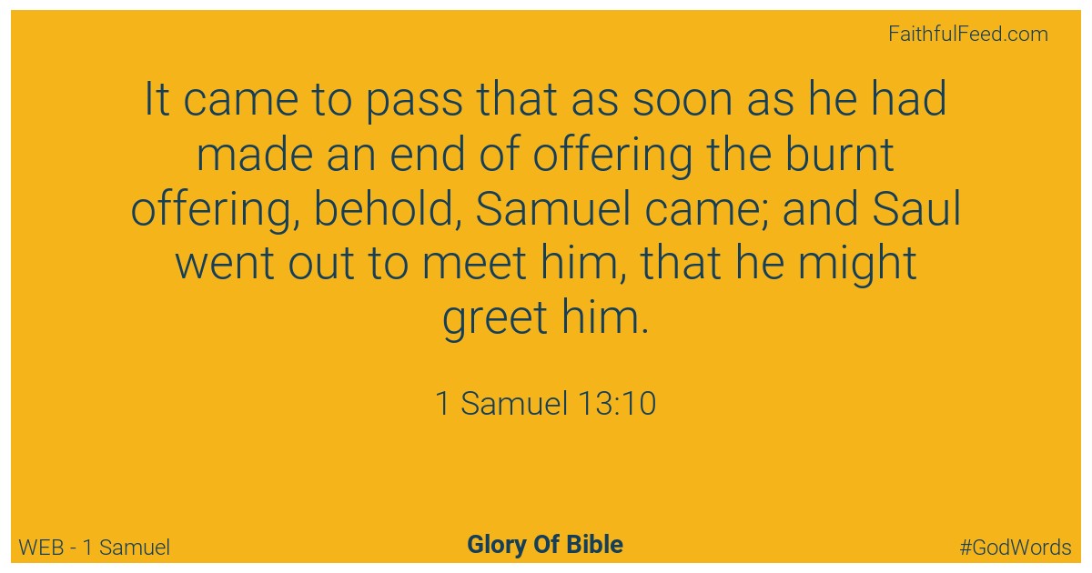 1-samuel 13:10 - Web