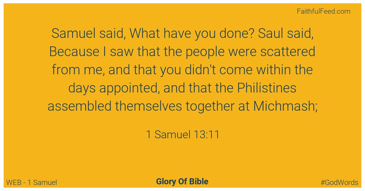 1-samuel 13:11 - Web