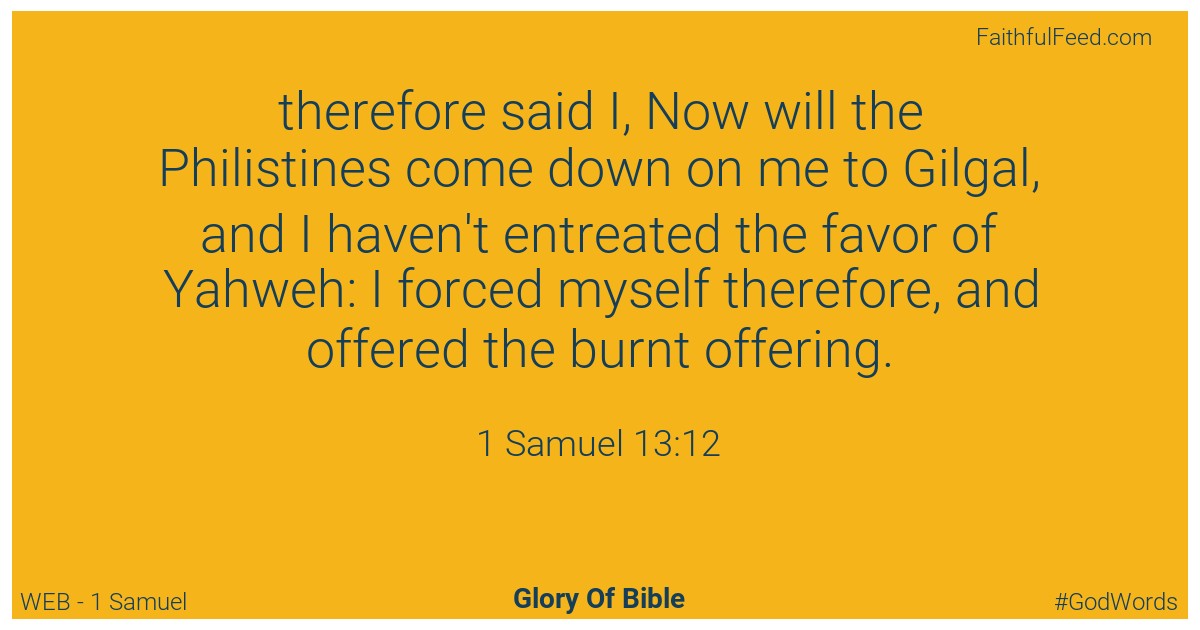 1-samuel 13:12 - Web