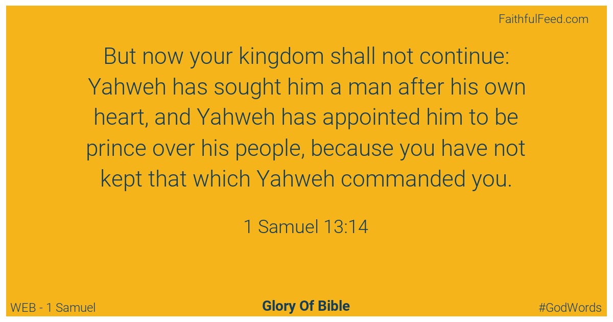 1-samuel 13:14 - Web