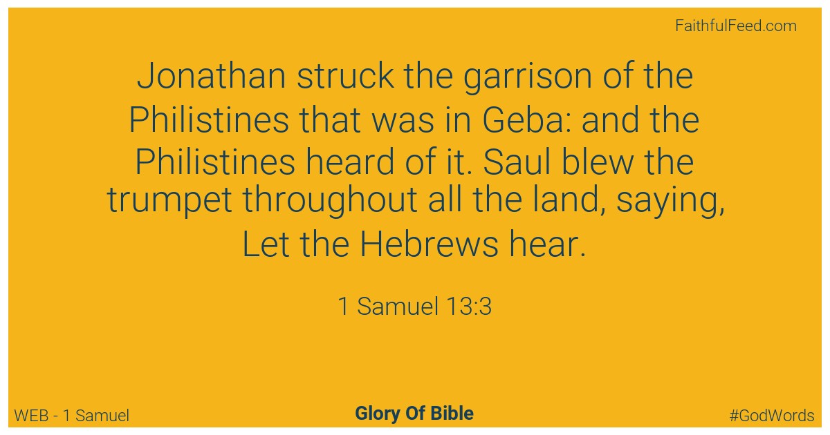 1-samuel 13:3 - Web