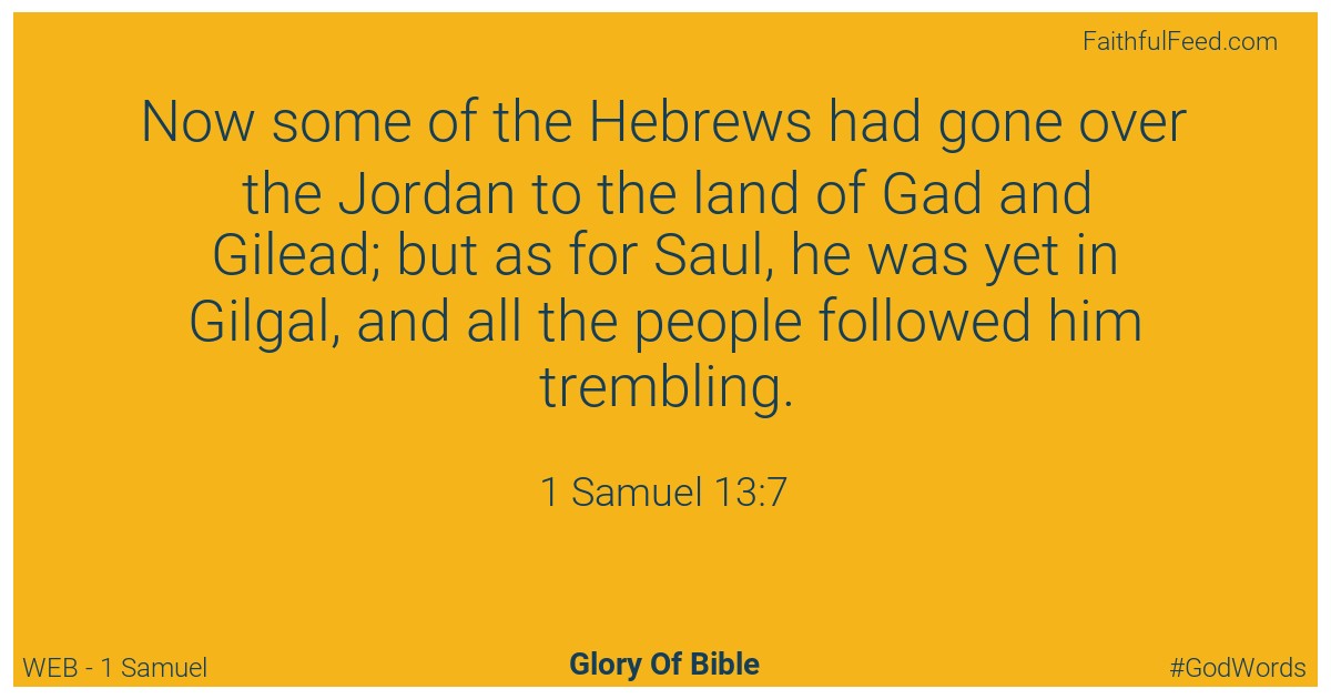 1-samuel 13:7 - Web