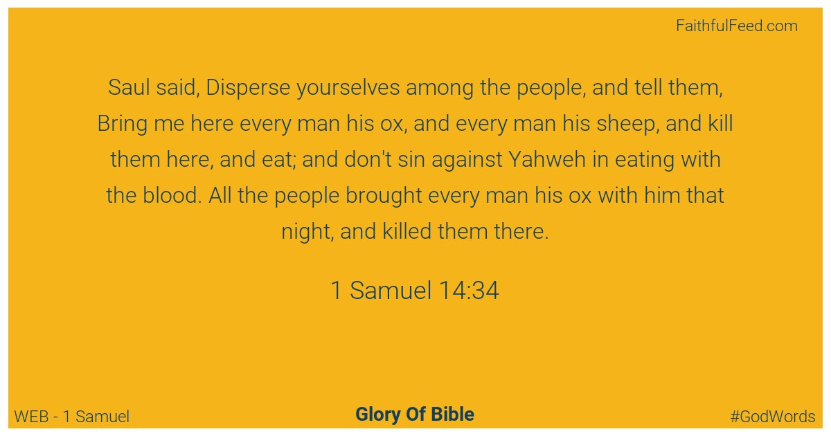 1-samuel 14:34 - Web