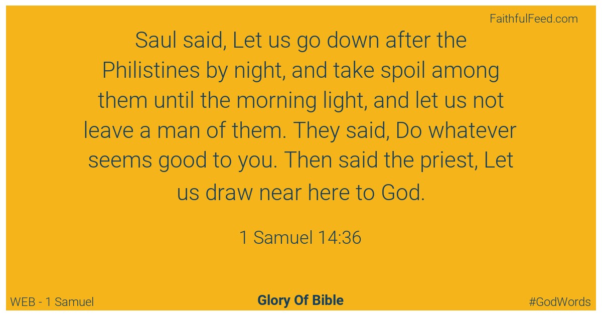 1-samuel 14:36 - Web