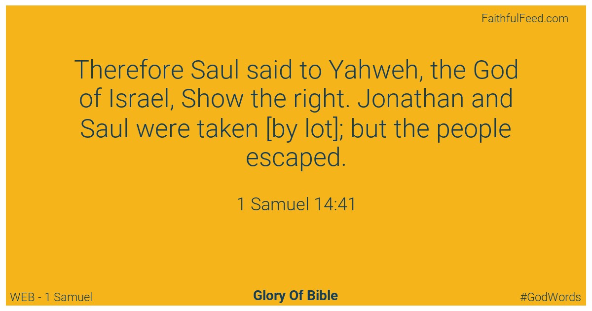 1-samuel 14:41 - Web