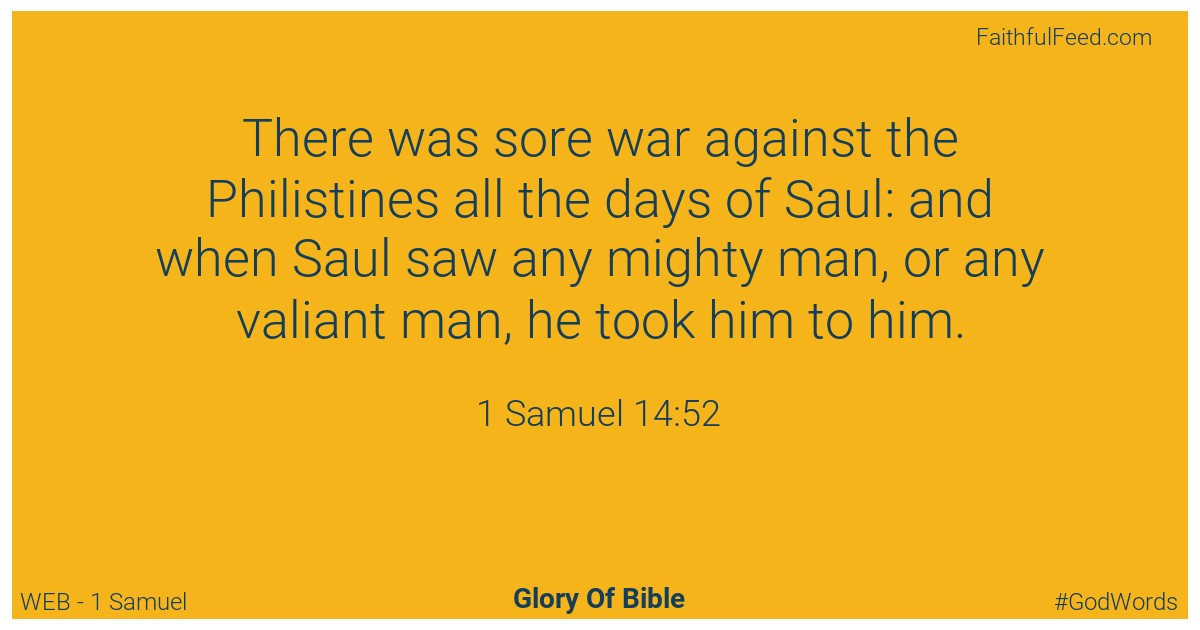 1-samuel 14:52 - Web