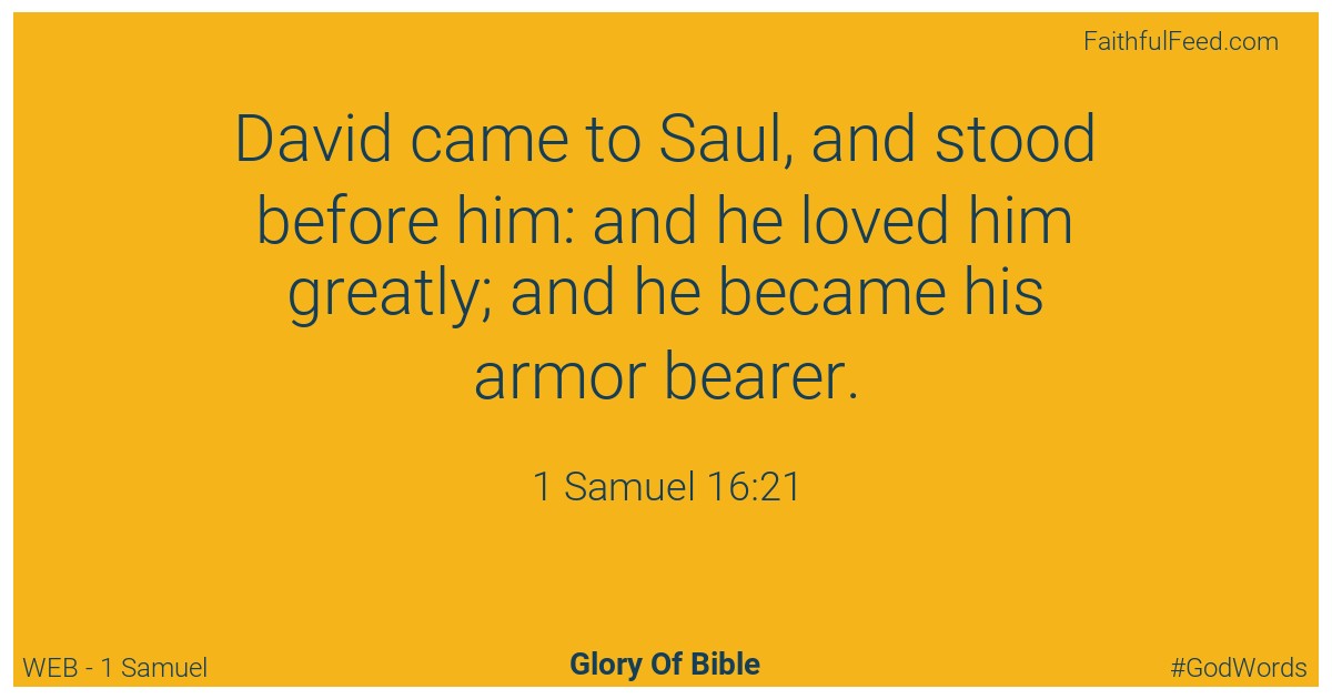 1-samuel 16:21 - Web